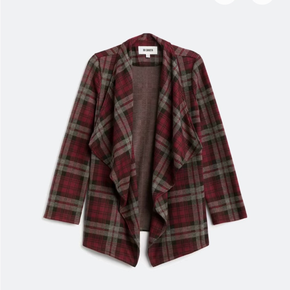 BB Dakota x Steve Madden Open Drape Front Knit Jacket